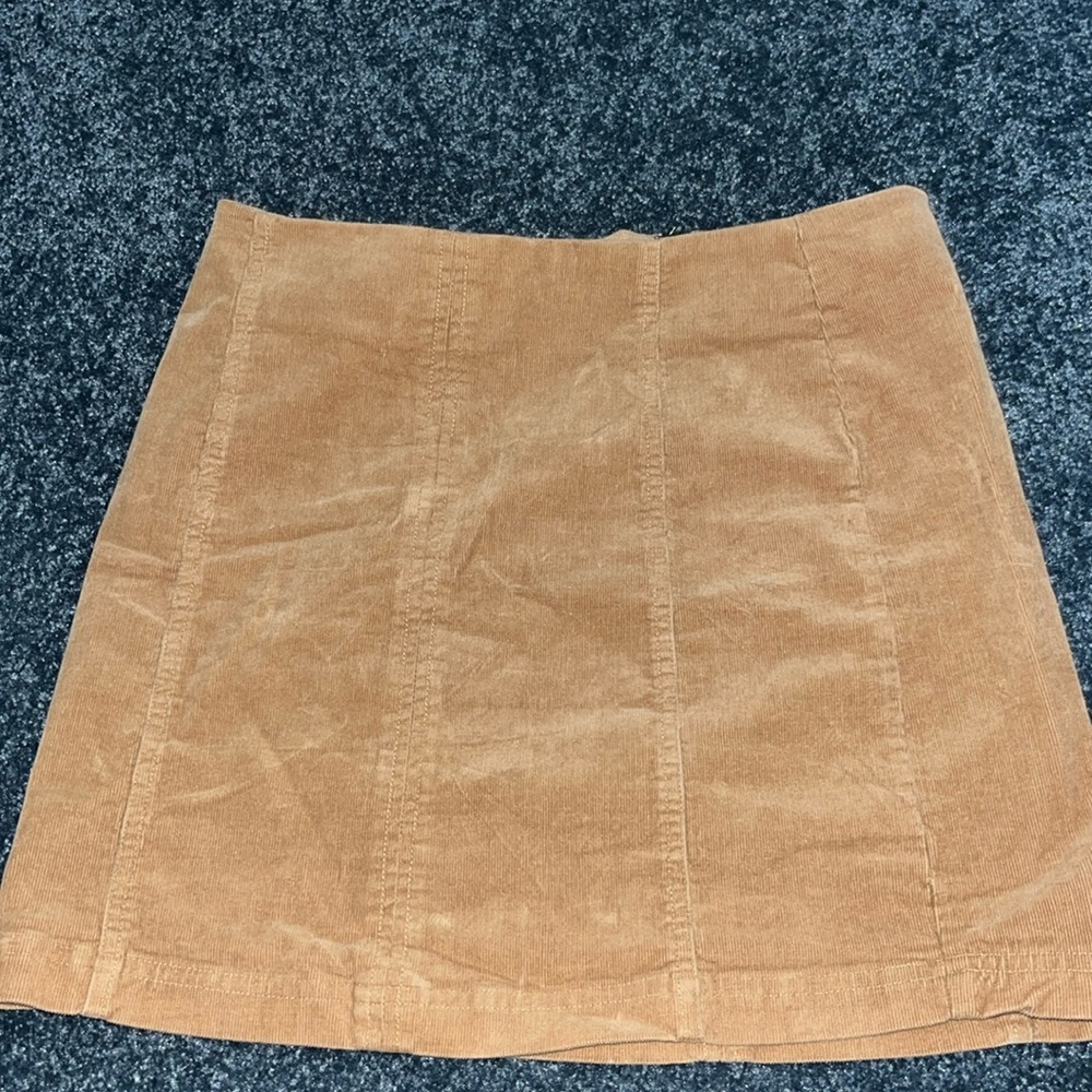 Tan mini skirt